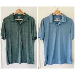Lot Of 2 32 Degrees Cool Mens Active Polo Shirts Stretch Short Sleeve Size M
